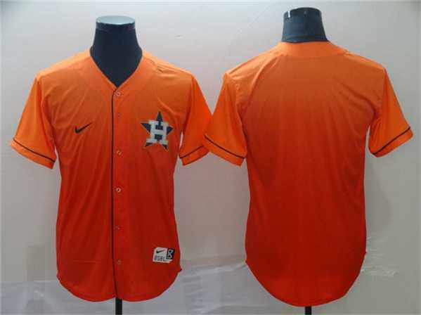 Men%27s Houston Astros Blank Orange Fade Stitched Baseball Jersey->kansas city royals->MLB Jersey